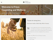 Tablet Screenshot of friscocounselingandwellness.com
